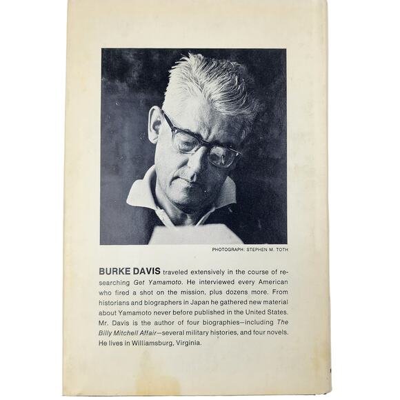Get Yamamoto Hardcover Book 1969 By Burke Davis Dust Jacket Random House - Picture 4 of 5